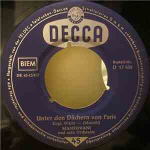 Mantovani Und Sein Orchester - Unter Den Dächern Von Paris / Wyoming flac album