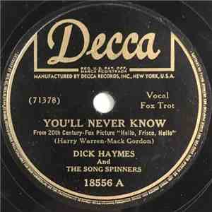 Dick Haymes And The Song Spinners - You'll Never Know / Wait For Me Mary flac album