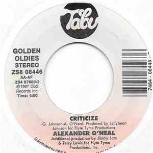 Alexander O'Neal - Criticize / If You Were Here Tonight (Remix) flac album
