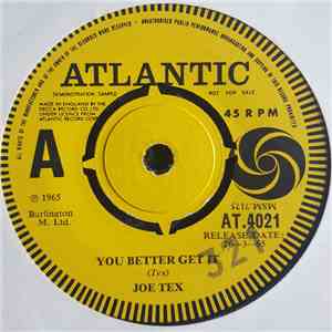 Joe Tex - You Better Get It / You Got What It Takes flac album