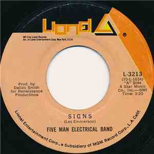 Five Man Electrical Band - Signs / Hello Melinda Goodbye flac album
