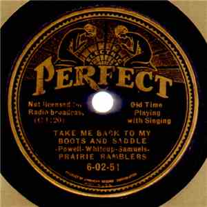 Prairie Ramblers - Take Me Back To My Boots And Saddle / On Treasure Island flac album