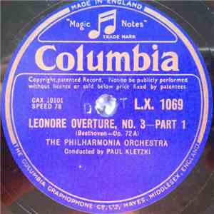 The Philharmonia Orchestra - Leonore Overture. No. 3 flac album