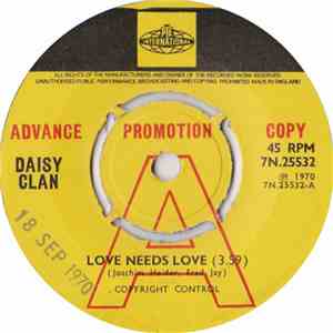 Daisy Clan - Love Needs Love / Glory Be flac album