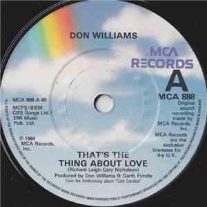 Don Williams  - That's The Thing About Love flac album