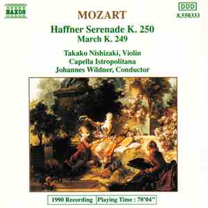 Mozart, Takako Nishizaki, Capella Istropolitana, Johannes Wildner - Haffner Serenade K. 250 / March K. 249 flac album