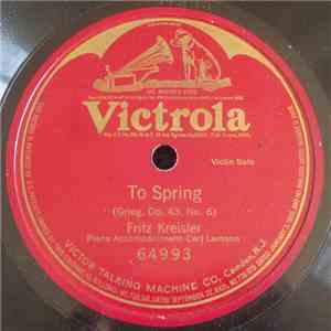 Fritz Kreisler - To Spring (Grieg, Op. 43, No. 6) flac album