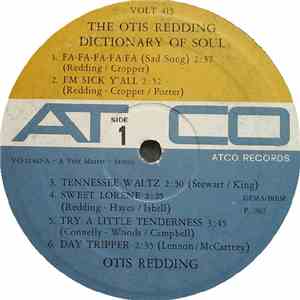 Otis Redding - The Otis Redding Dictionary Of Soul - Complete & Unbelievable flac album