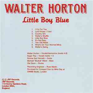 Walter Horton With Sugar Ray And The Blue Tones - Little Boy Blue (Live At The Knickerbocker Club) flac album