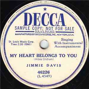 Jimmie Davis - My Heart Belongs To You / Take Care Of My Heart flac album